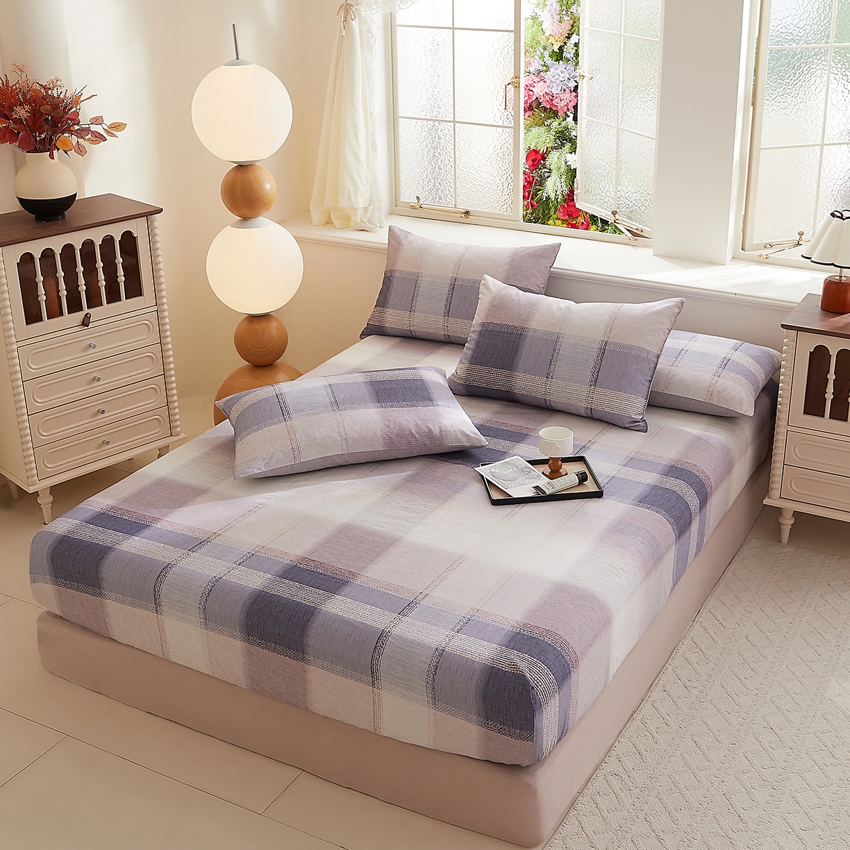 91家纺网 家纺一手货源 找家纺 （总）DoDo 兜兜 2025新款全棉纯棉磨毛印花单床笠 床笠单件