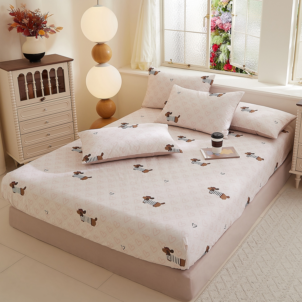 91家纺网 家纺一手货源 找家纺 （总）DoDo 兜兜 2025新款全棉纯棉磨毛印花单床笠 床笠单件