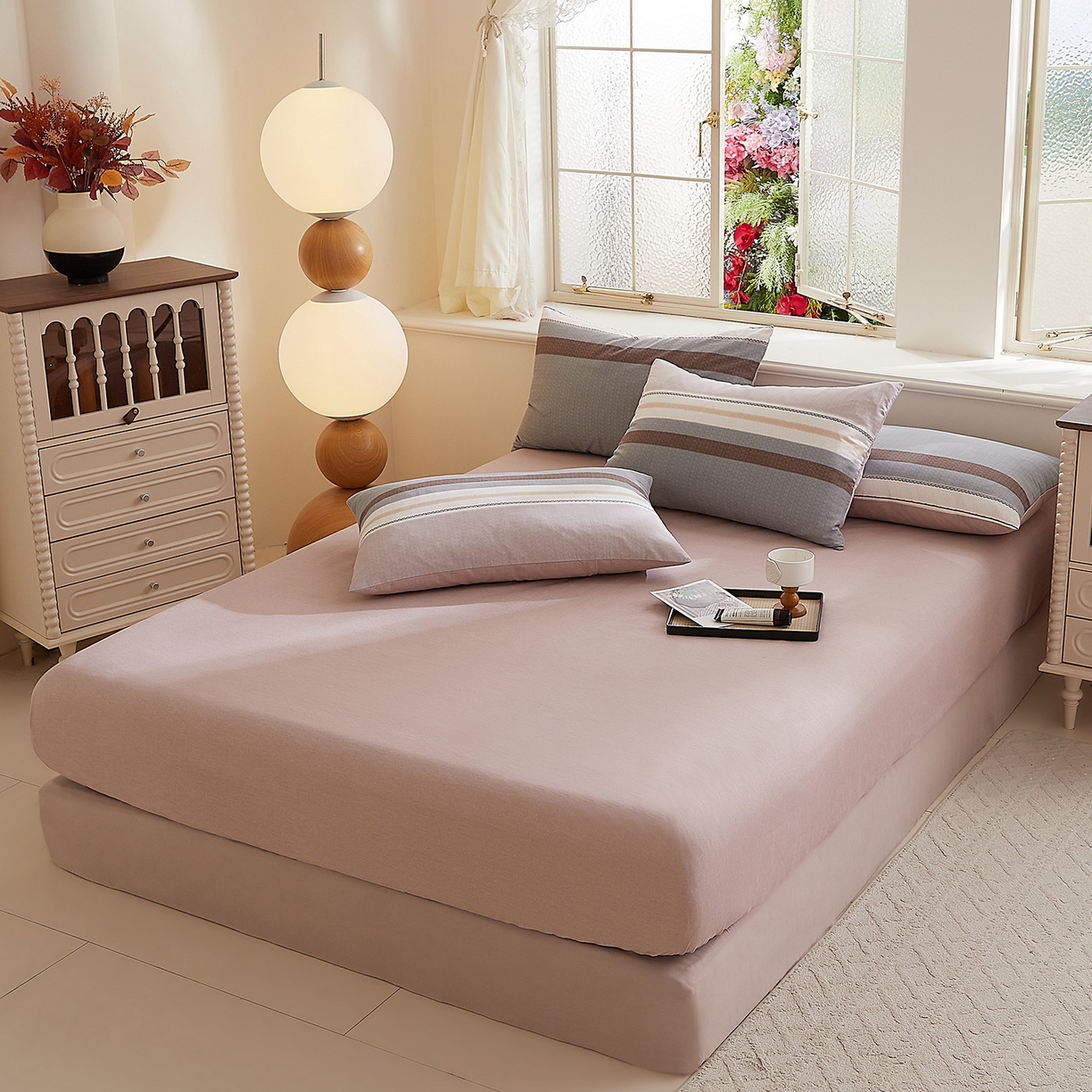 91家纺网 家纺一手货源 找家纺 （总）DoDo 兜兜 2025新款全棉纯棉磨毛印花单床笠 床笠单件