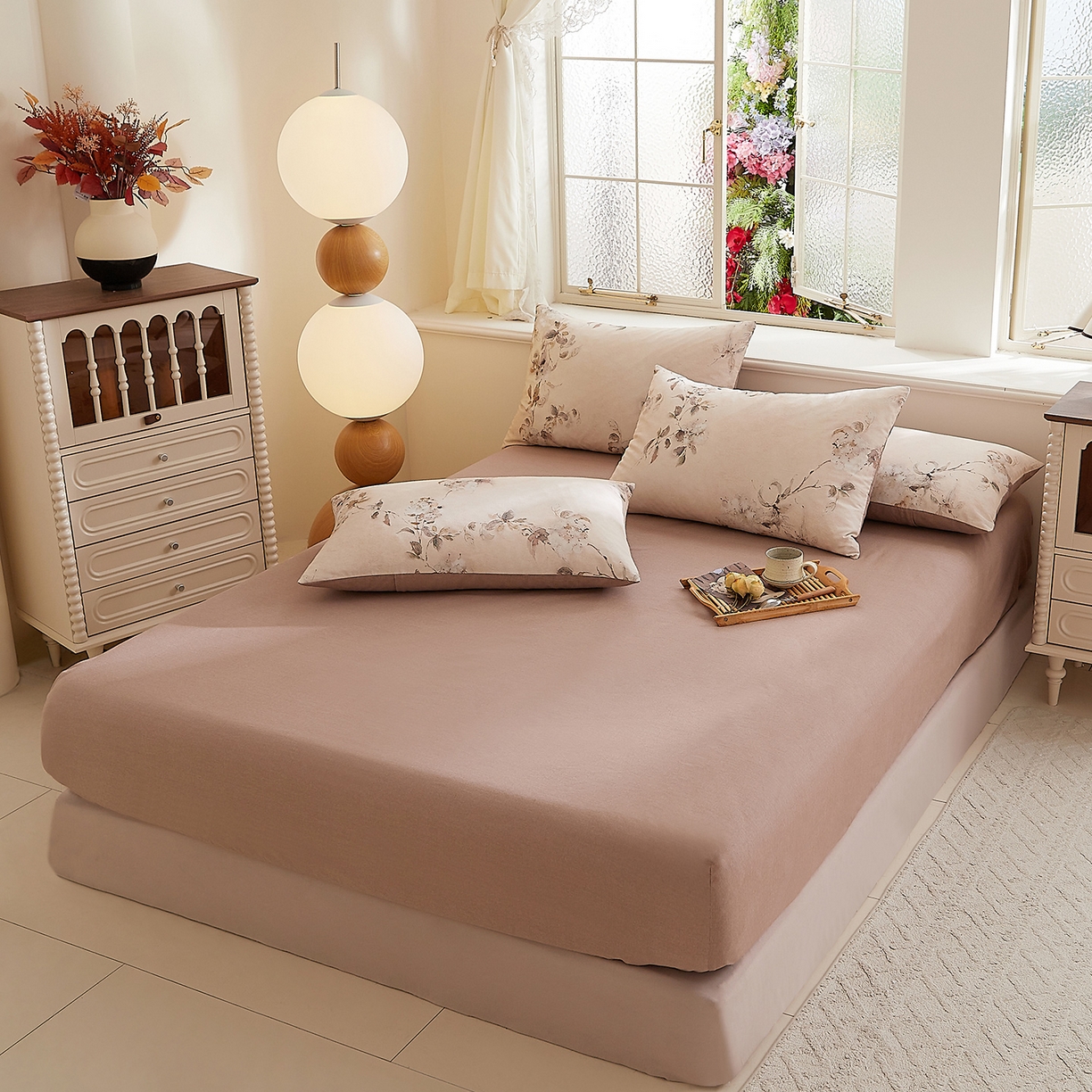 91家纺网 家纺一手货源 找家纺 （总）DoDo 兜兜 2025新款全棉纯棉磨毛印花单床笠 床笠单件