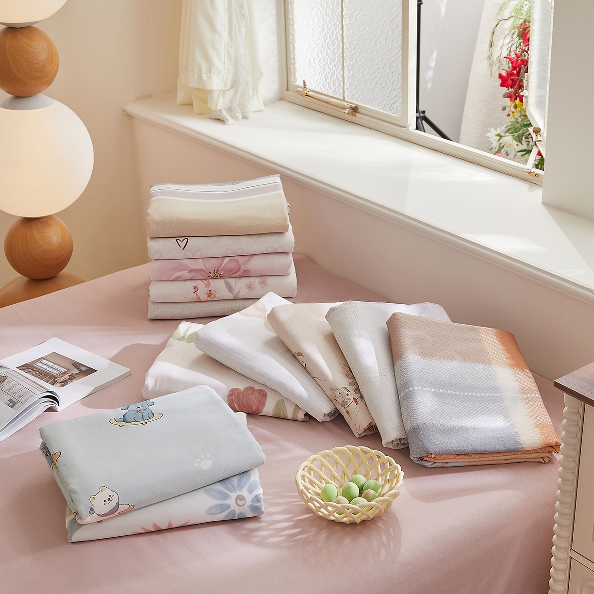 91家纺网 家纺一手货源 找家纺 DoDo 兜兜 2026新款全棉纯棉磨毛印花单床笠 床笠单件 组合图仅供展示不可下单