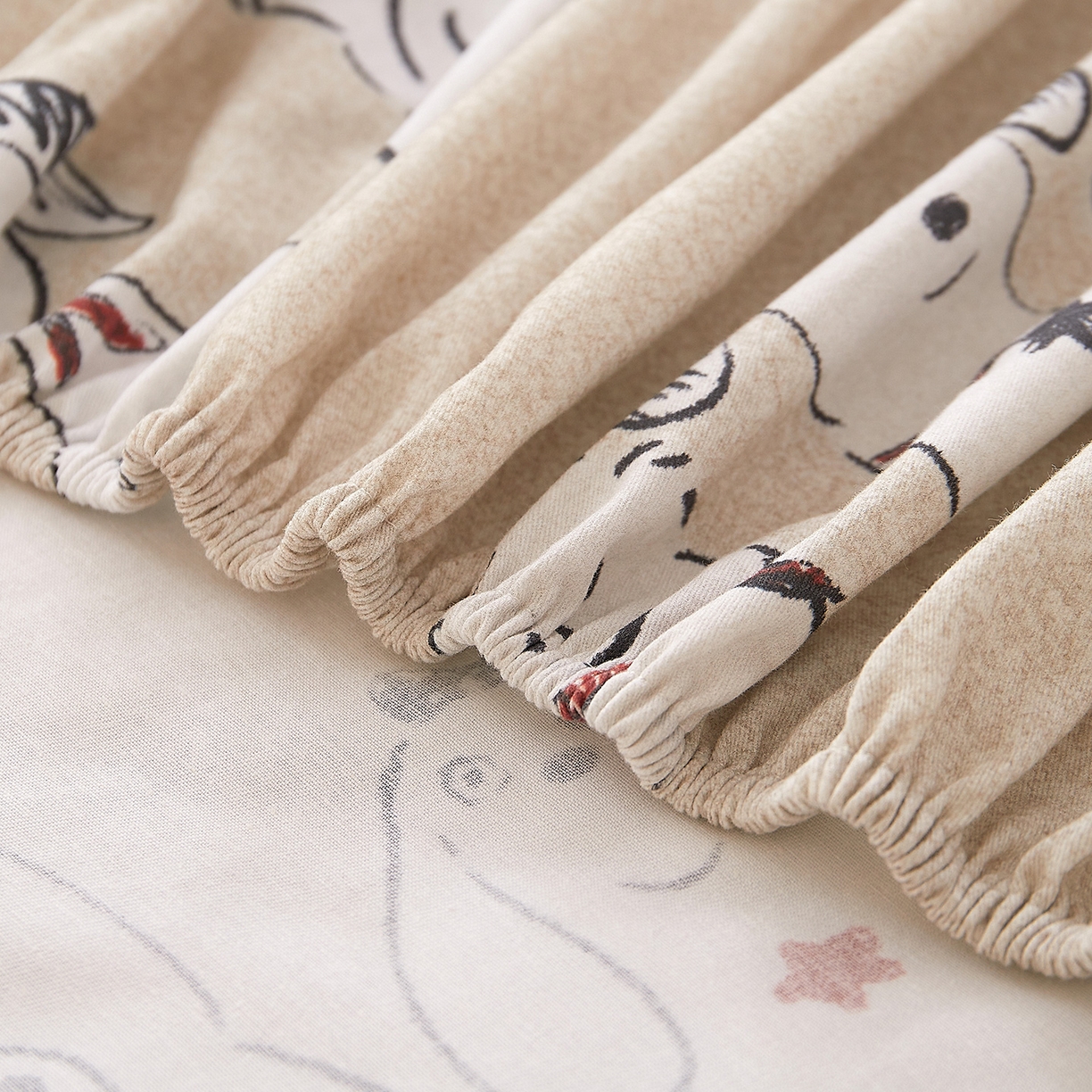 91家纺网 家纺一手货源 找家纺 DoDo 兜兜 2026新款全棉纯棉磨毛印花单床笠 床笠单件 A版奥汀