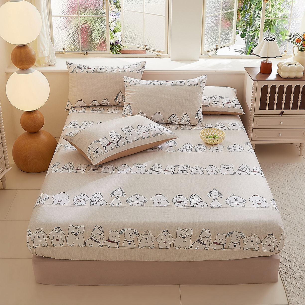 91家纺网 家纺一手货源 找家纺 DoDo 兜兜 2026新款全棉纯棉磨毛印花单床笠 床笠单件 A版奥汀