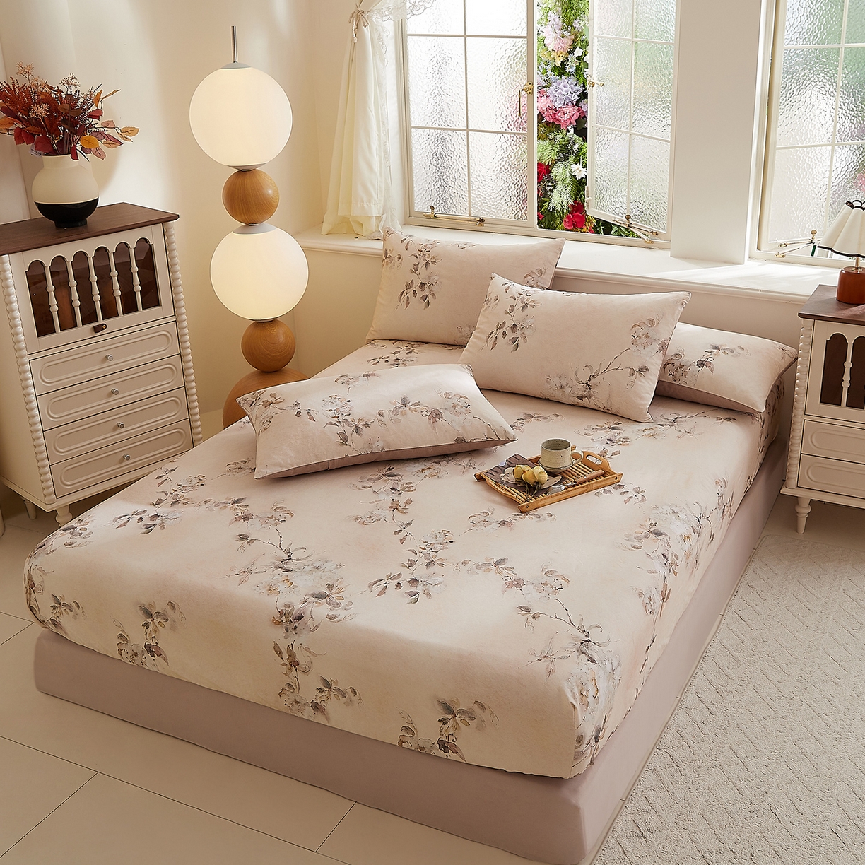 DoDo 兜兜 2026新款全棉纯棉磨毛印花单床笠 床笠单件 A版花蔓