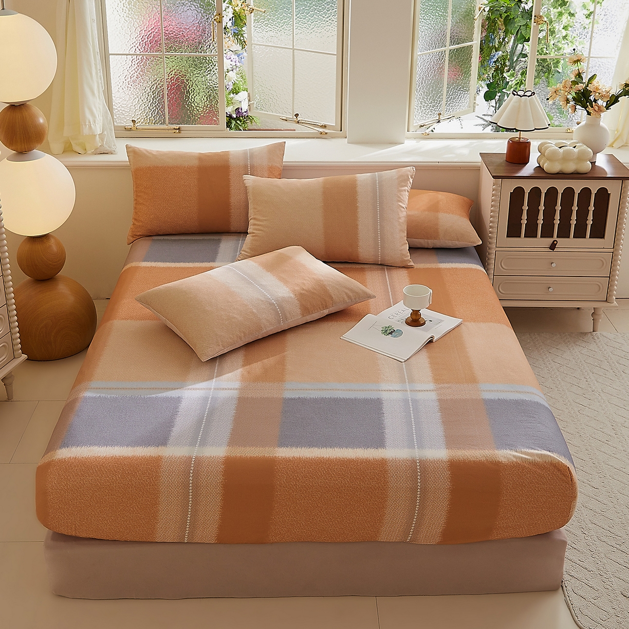 91家纺网 家纺一手货源 找家纺 DoDo 兜兜 2026新款全棉纯棉磨毛印花单床笠 床笠单件 A版简昔