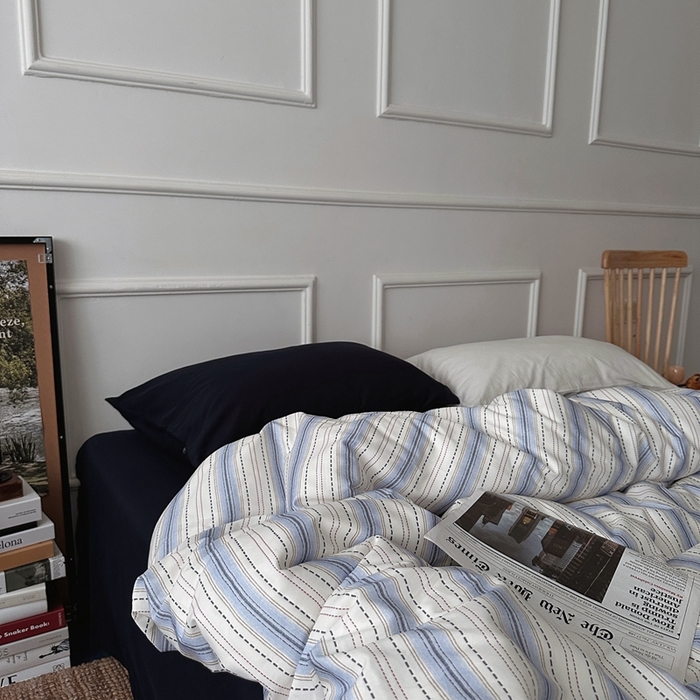 91家纺网 家纺一手货源 找家纺 （总）柚可家居 2025新款40支色织全棉纯棉四件套 冰岛叙事（会员-5元）