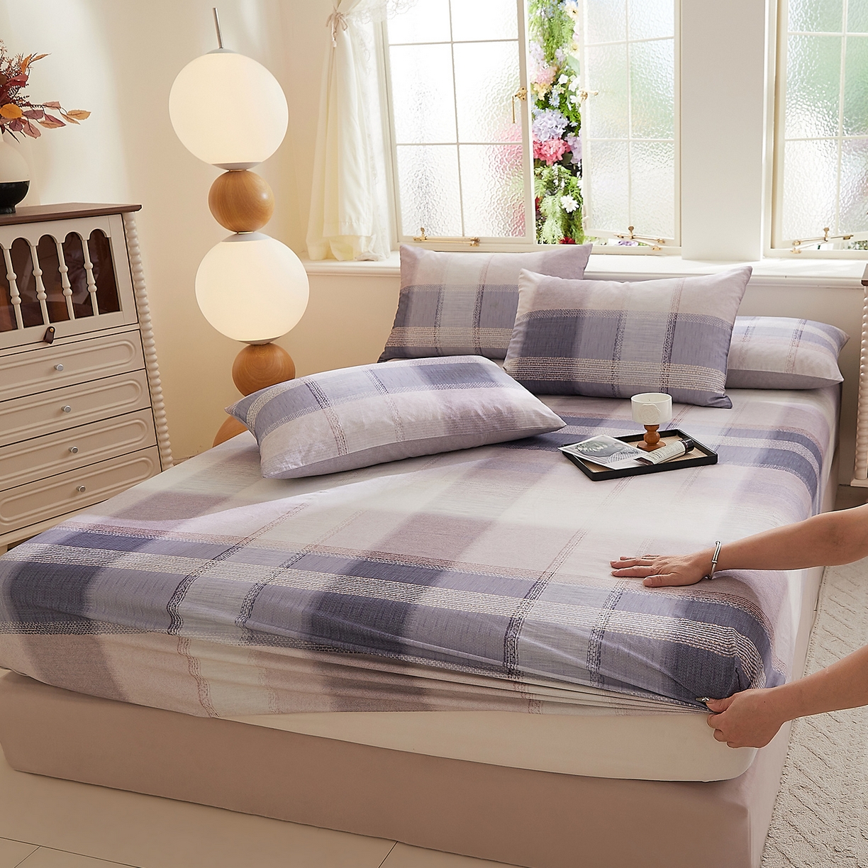 91家纺网 家纺一手货源 找家纺 DoDo 兜兜 2026新款全棉纯棉磨毛印花单床笠 床笠单件 A版绅士