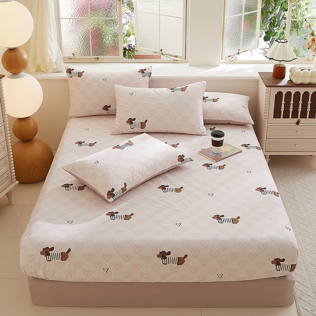 91家纺网 家纺一手货源 找家纺 DoDo 兜兜 2026新款全棉纯棉磨毛印花单床笠 床笠单件 A版旺趣