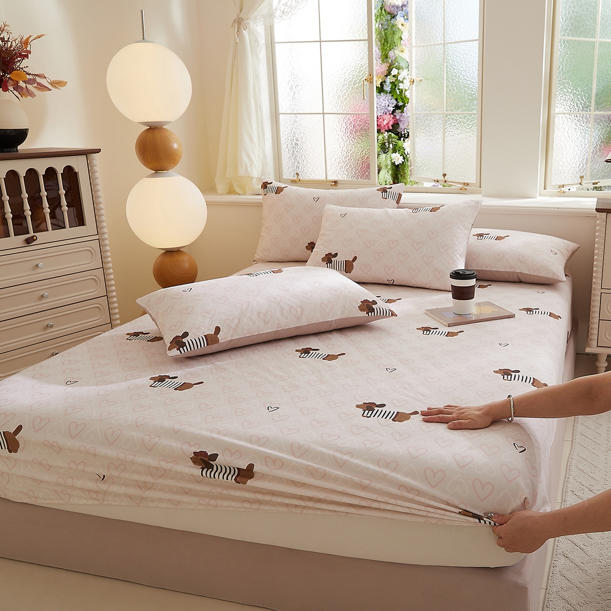 91家纺网 家纺一手货源 找家纺 DoDo 兜兜 2026新款全棉纯棉磨毛印花单床笠 床笠单件 A版旺趣