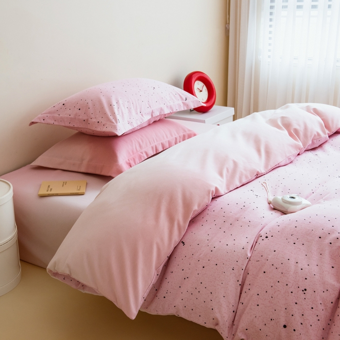 91家纺网 家纺一手货源 找家纺 （总）印季家纺 2025新款全棉纯棉加厚混纺磨毛淡墨痕四件套