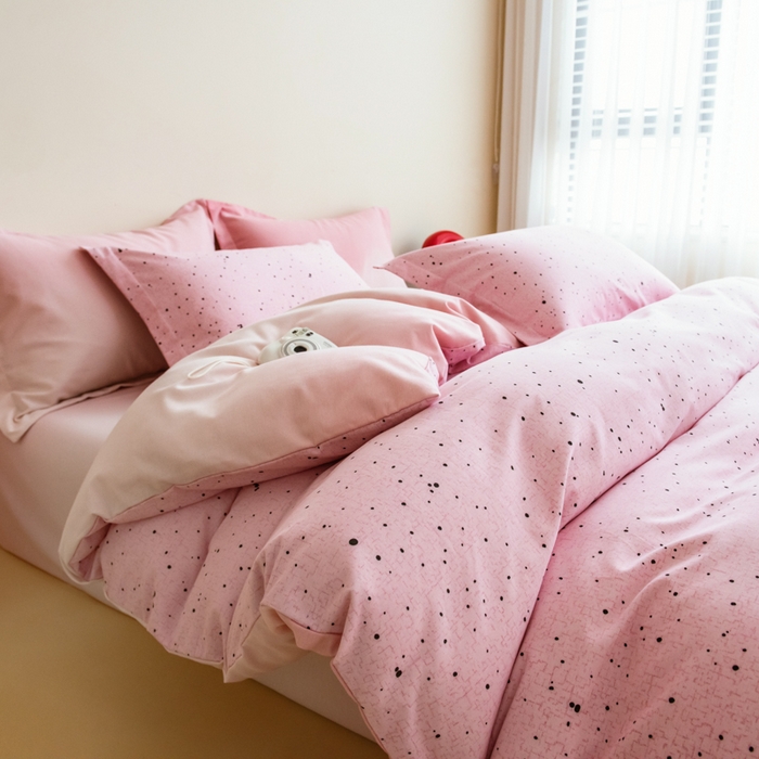 91家纺网 家纺一手货源 找家纺 （总）印季家纺 2025新款全棉纯棉加厚混纺磨毛淡墨痕四件套