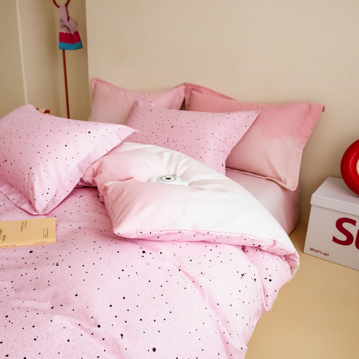 91家纺网 家纺一手货源 找家纺 （总）印季家纺 2025新款全棉纯棉加厚混纺磨毛淡墨痕四件套