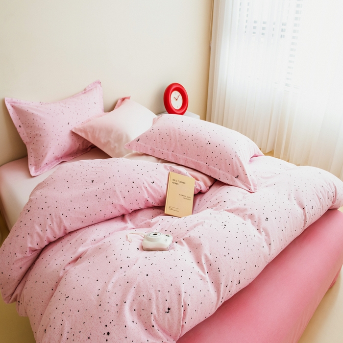 91家纺网 家纺一手货源 找家纺 （总）印季家纺 2025新款全棉纯棉加厚混纺磨毛淡墨痕四件套