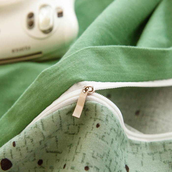 91家纺网 家纺一手货源 找家纺 印季家纺 2025新款全棉纯棉加厚混纺磨毛淡墨痕四件套 淡墨痕-绿