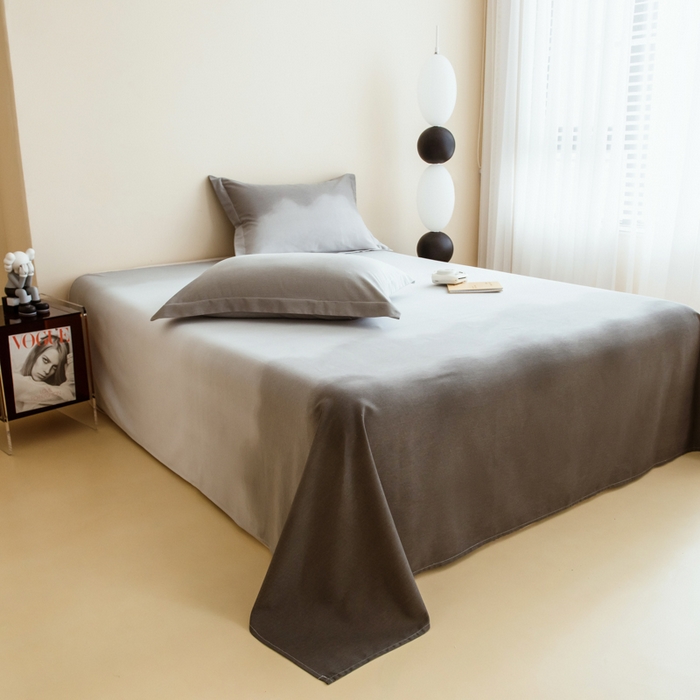 91家纺网 家纺一手货源 找家纺 印季家纺 2025新款全棉纯棉加厚混纺磨毛淡墨痕四件套 淡墨痕-米