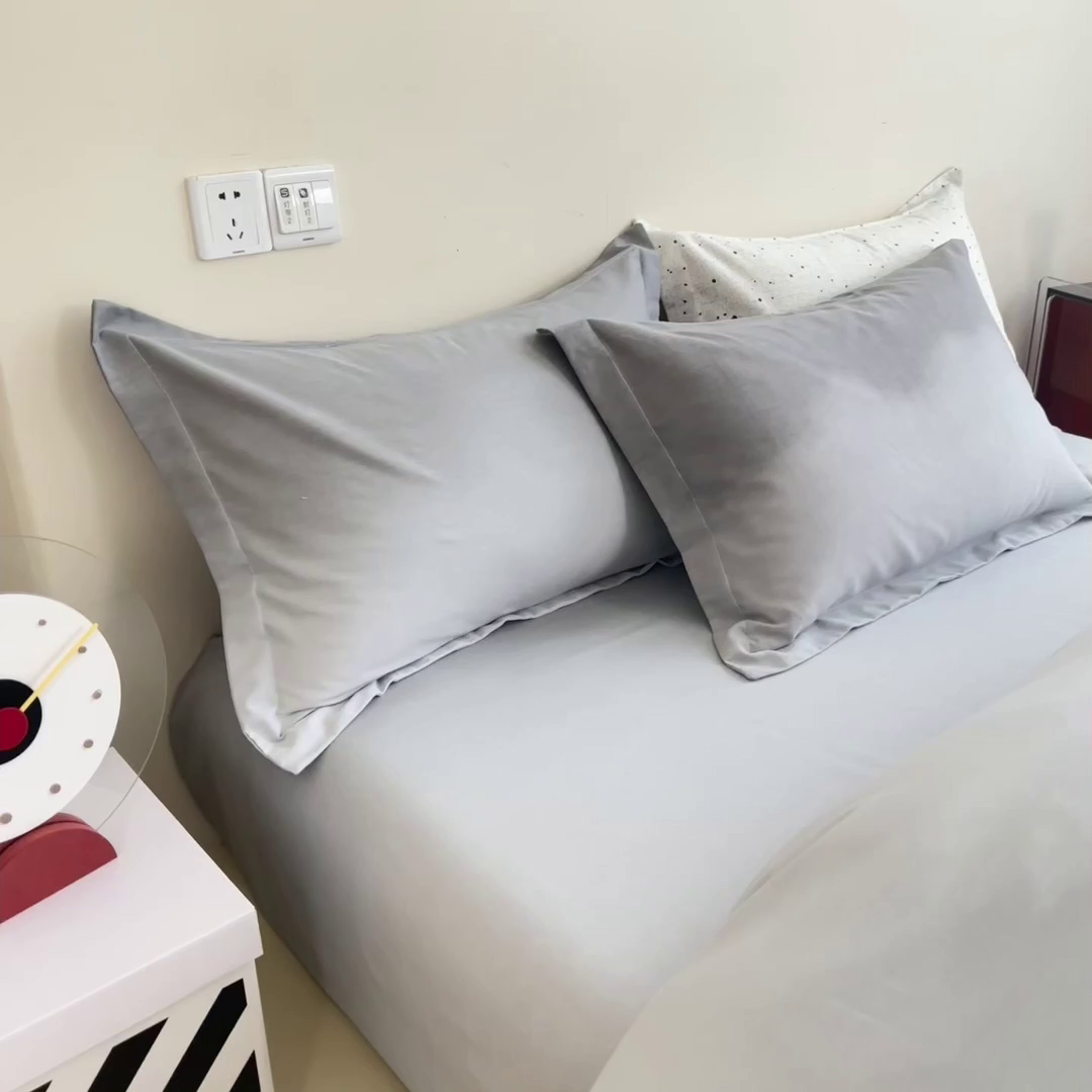 91家纺网 家纺一手货源 找家纺 印季家纺 2025新款全棉纯棉加厚混纺磨毛淡墨痕四件套 淡墨痕-米