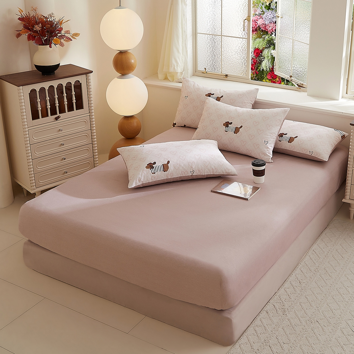 DoDo 兜兜 2026新款全棉纯棉磨毛印花单床笠 床笠单件 B版百利甜酒-旺趣