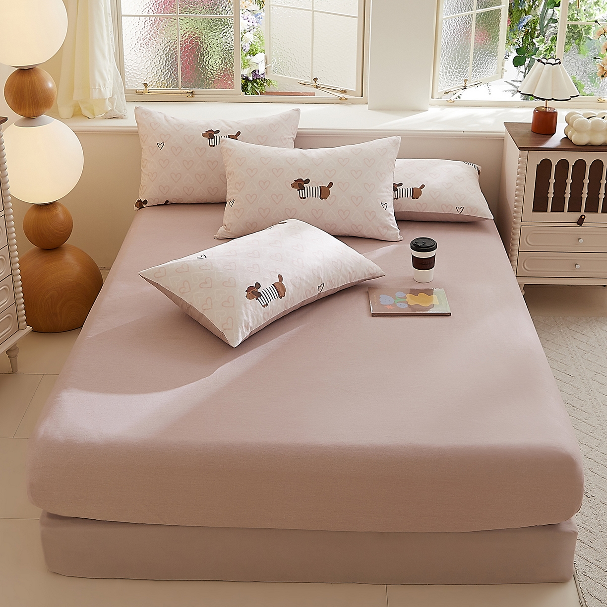 91家纺网 家纺一手货源 找家纺 DoDo 兜兜 2026新款全棉纯棉磨毛印花单床笠 床笠单件 B版百利甜酒-旺趣