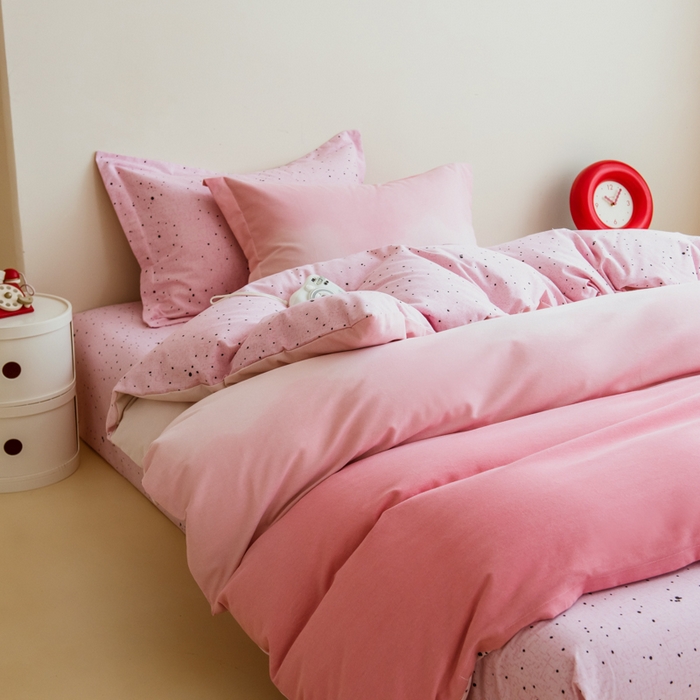 91家纺网 家纺一手货源 找家纺 （总）印季家纺 2025新款全棉纯棉加厚渐变混纺磨毛四件套-过江寒