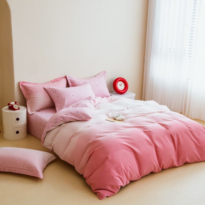 91家纺网 家纺一手货源 找家纺 （总）印季家纺 2025新款全棉纯棉加厚渐变混纺磨毛四件套-过江寒