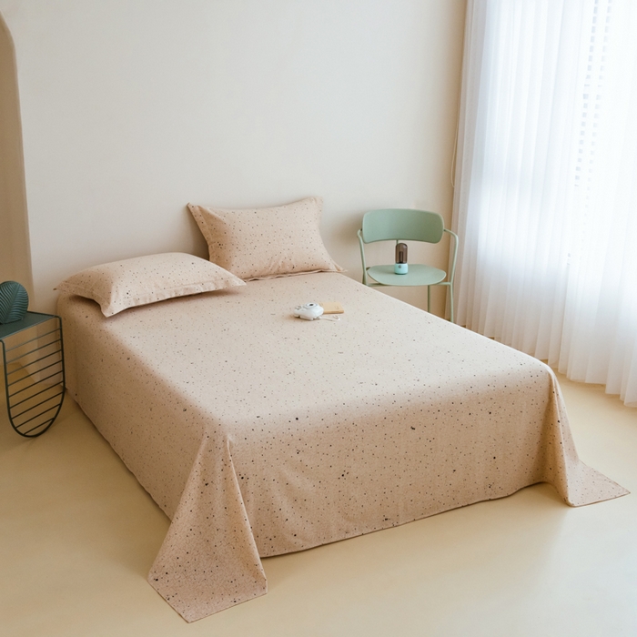 91家纺网 家纺一手货源 找家纺 印季家纺 2025新款全棉纯棉加厚渐变混纺磨毛四件套-过江寒 过江寒-棕