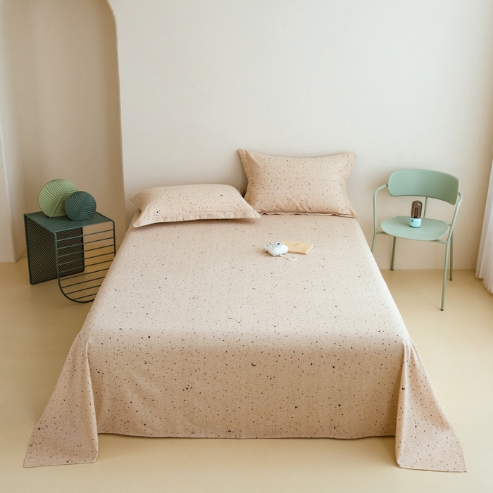 91家纺网 家纺一手货源 找家纺 印季家纺 2025新款全棉纯棉加厚渐变混纺磨毛四件套-过江寒 过江寒-棕