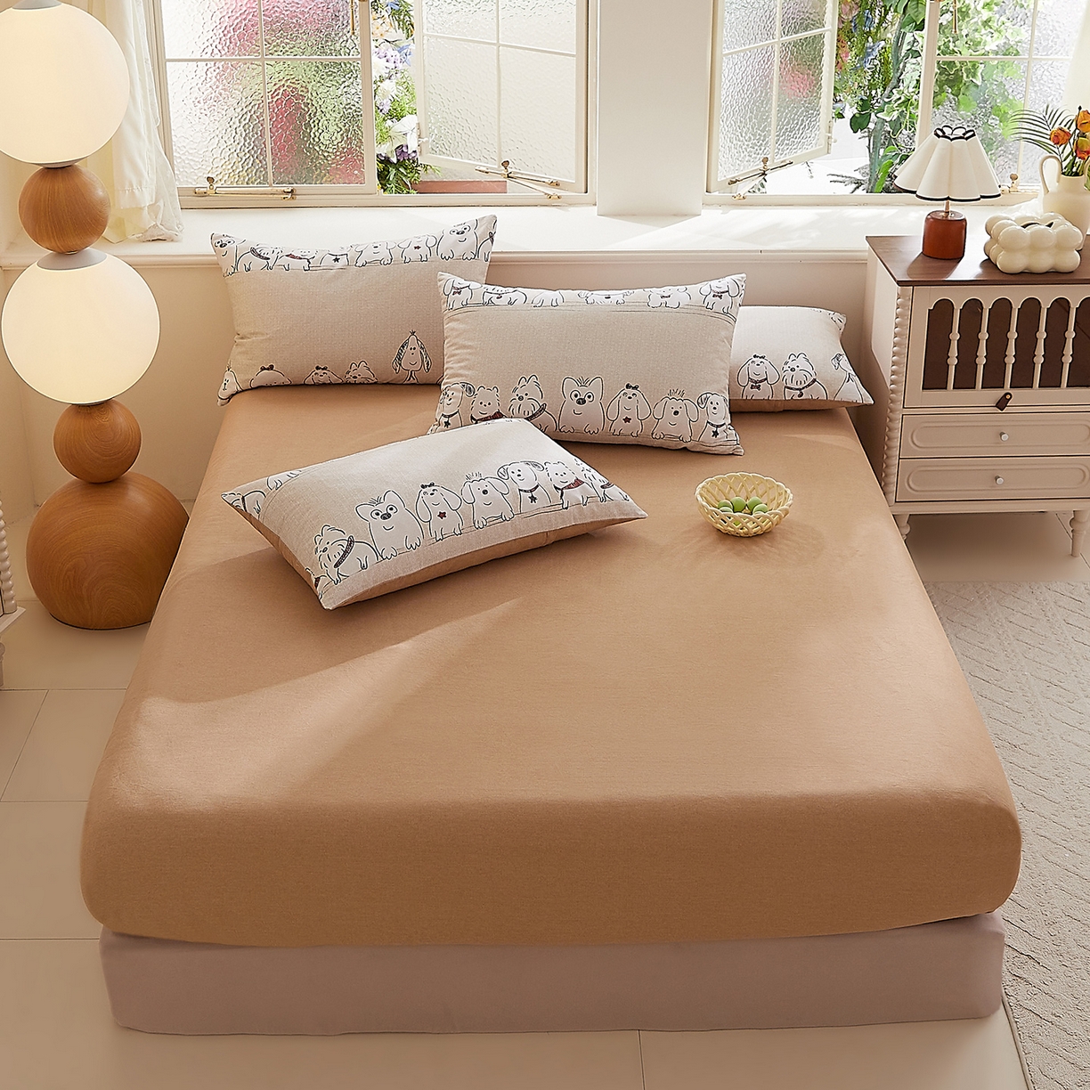 91家纺网 家纺一手货源 找家纺 DoDo 兜兜 2026新款全棉纯棉磨毛印花单床笠 床笠单件 B版伽罗纹理-奥汀