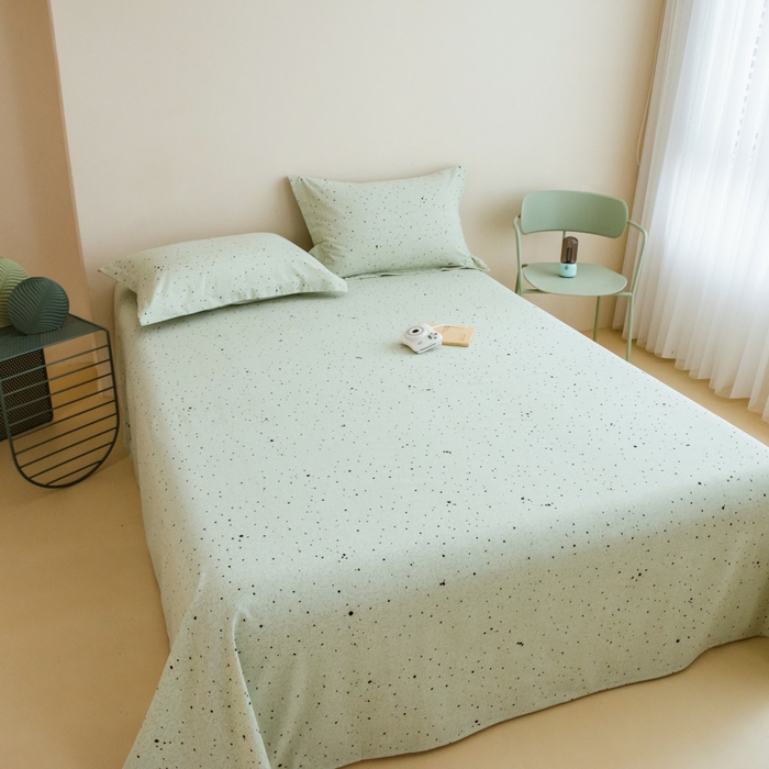 91家纺网 家纺一手货源 找家纺 印季家纺 2025新款全棉纯棉加厚渐变混纺磨毛四件套-过江寒 过江寒-深绿