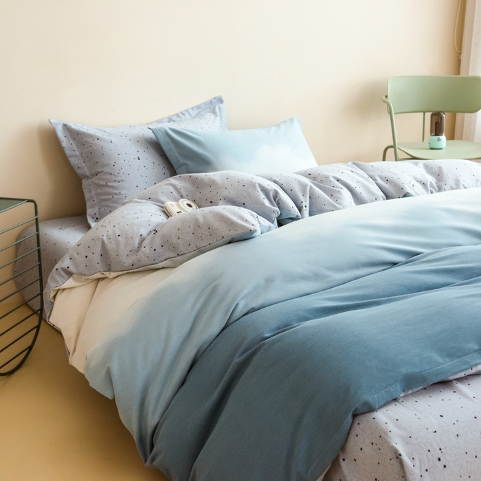 91家纺网 家纺一手货源 找家纺 印季家纺 2025新款全棉纯棉加厚渐变混纺磨毛四件套-过江寒 过江寒-兰