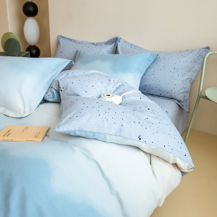 91家纺网 家纺一手货源 找家纺 印季家纺 2025新款全棉纯棉加厚渐变混纺磨毛四件套-过江寒 过江寒-兰