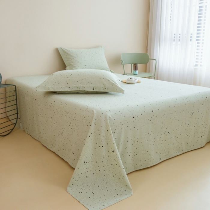 91家纺网 家纺一手货源 找家纺 印季家纺 2025新款全棉纯棉加厚渐变混纺磨毛四件套-过江寒 过江寒-深绿