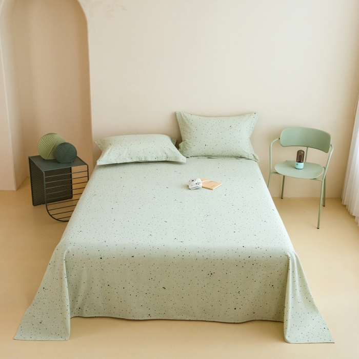 91家纺网 家纺一手货源 找家纺 印季家纺 2025新款全棉纯棉加厚渐变混纺磨毛四件套-过江寒 过江寒-深绿