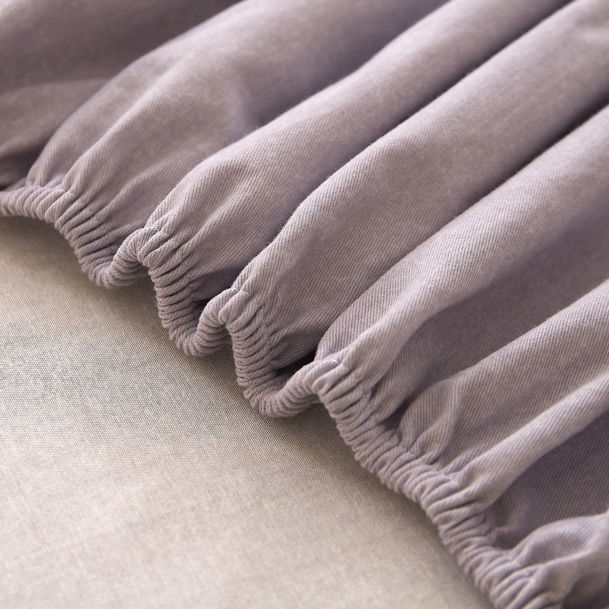 91家纺网 家纺一手货源 找家纺 DoDo 兜兜 2026新款全棉纯棉磨毛印花单床笠 床笠单件 B版牡丹紫-可梦