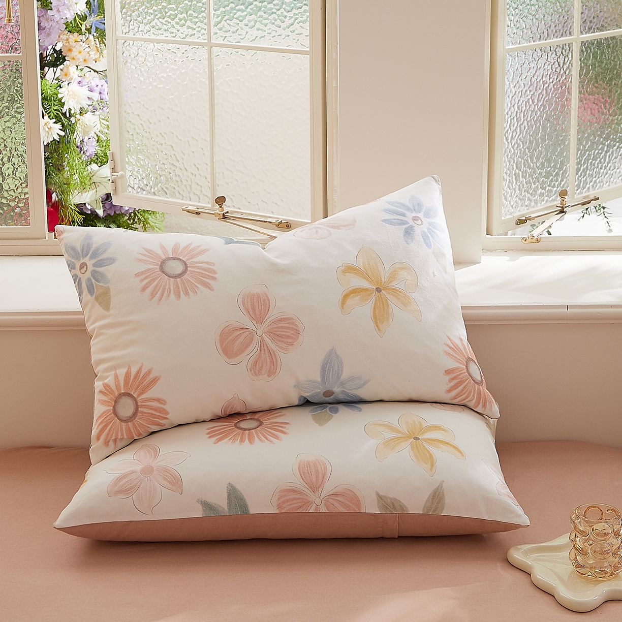 91家纺网 家纺一手货源 找家纺 DoDo 兜兜 2026新款全棉纯棉磨毛印花单床笠 床笠单件 B版松叶咖-晨花