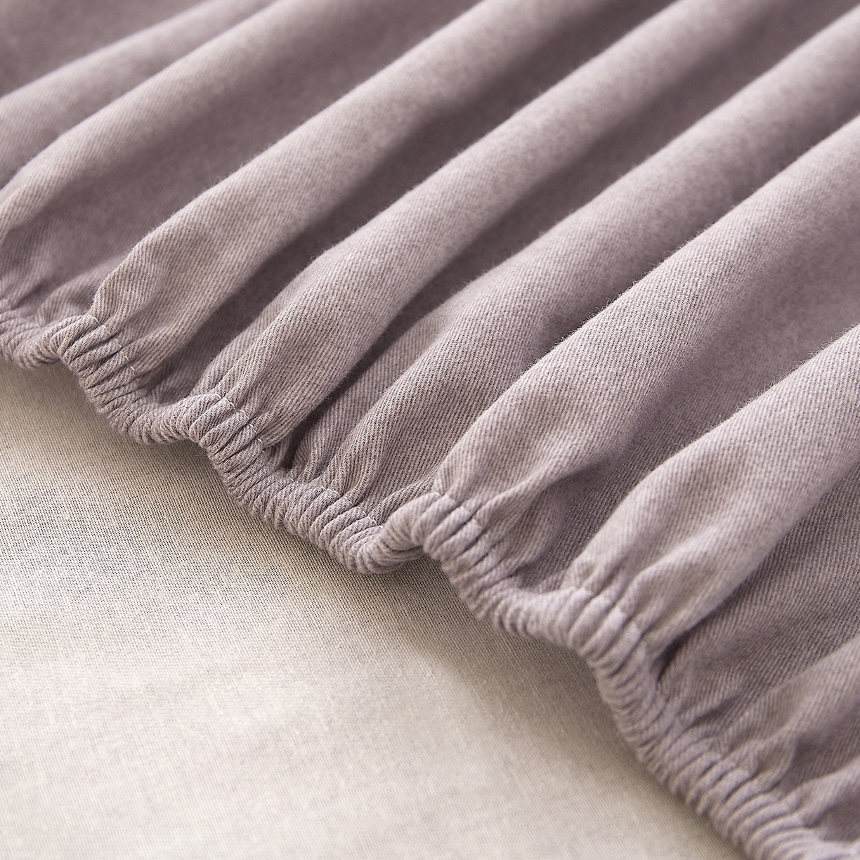 91家纺网 家纺一手货源 找家纺 DoDo 兜兜 2026新款全棉纯棉磨毛印花单床笠 床笠单件 B版雪青色-绅士