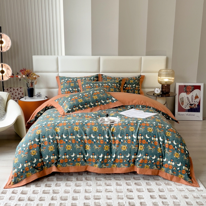 91家纺网 家纺一手货源 找家纺 （总）印季家纺 2025新款生态全棉纯棉磨毛混纺欧式花边款四件套