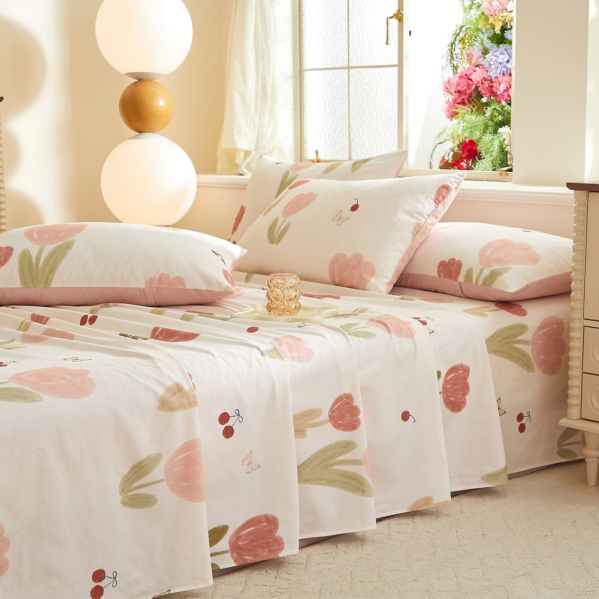 91家纺网 家纺一手货源 找家纺 （总）DoDo 兜兜 2025新款全棉纯棉磨毛印花单床单 床单单件