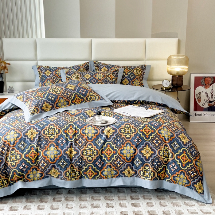 91家纺网 家纺一手货源 找家纺 （总）印季家纺 2025新款生态全棉纯棉磨毛混纺欧式花边款四件套