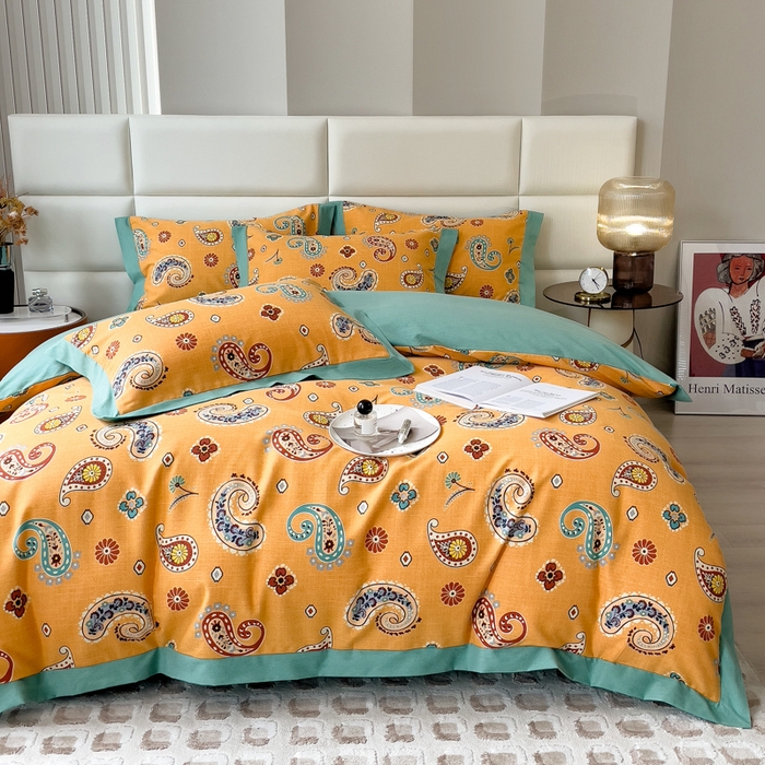 91家纺网 家纺一手货源 找家纺 （总）印季家纺 2025新款生态全棉纯棉磨毛混纺欧式花边款四件套