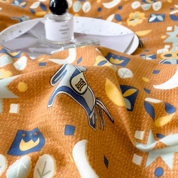 91家纺网 家纺一手货源 找家纺 印季家纺 2025新款生态全棉纯棉磨毛混纺欧式花边款四件套 安妮（橙）