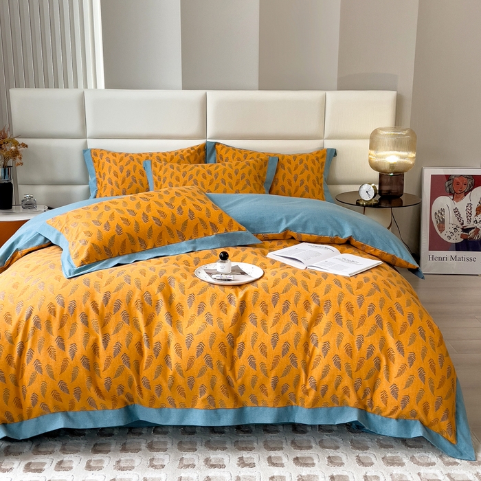 印季家纺 2025新款生态全棉纯棉磨毛混纺欧式花边款四件套 繁星