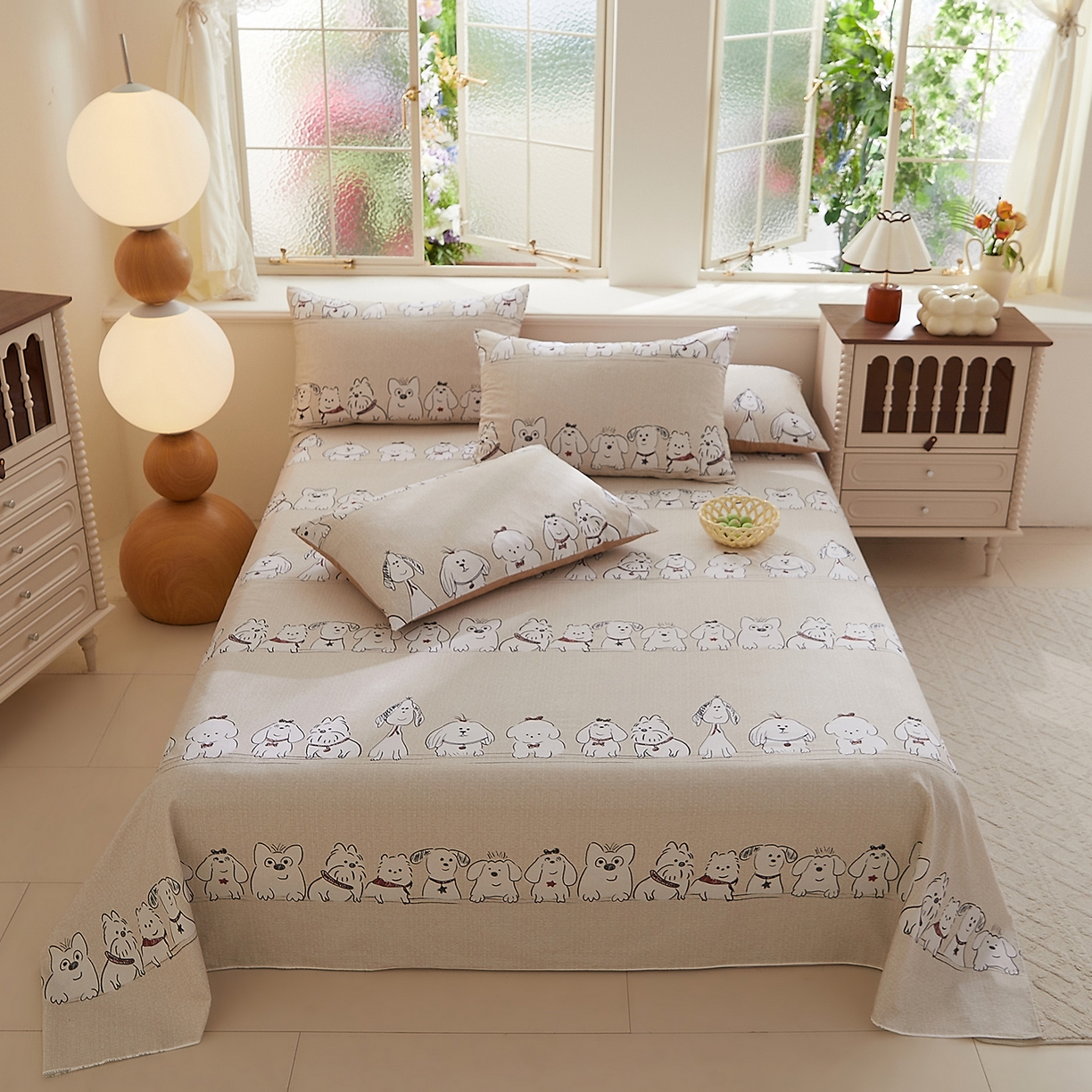 91家纺网 家纺一手货源 找家纺 （总）DoDo 兜兜 2025新款全棉纯棉磨毛印花单床单 床单单件