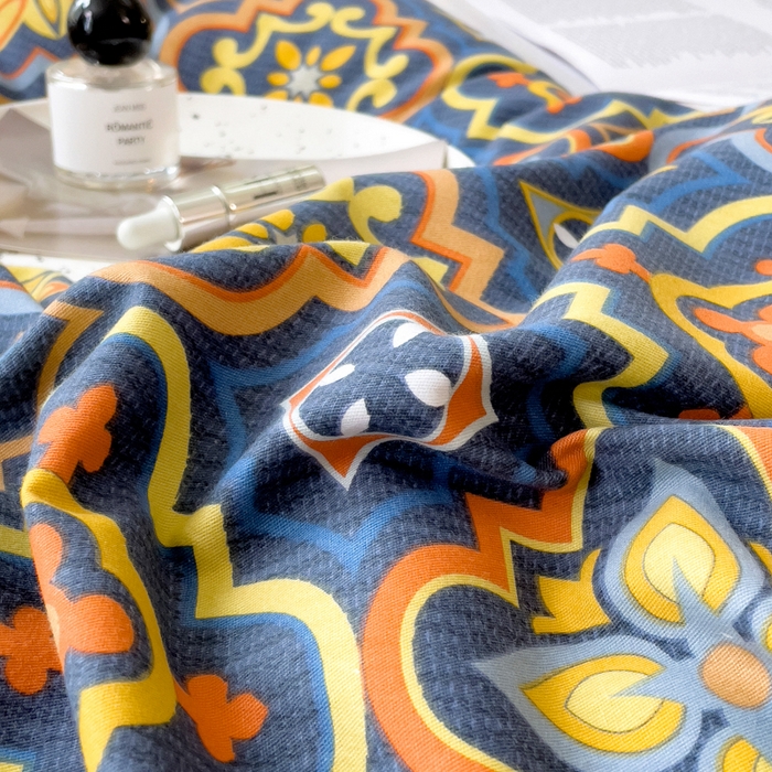 91家纺网 家纺一手货源 找家纺 印季家纺 2025新款生态全棉纯棉磨毛混纺欧式花边款四件套 风华