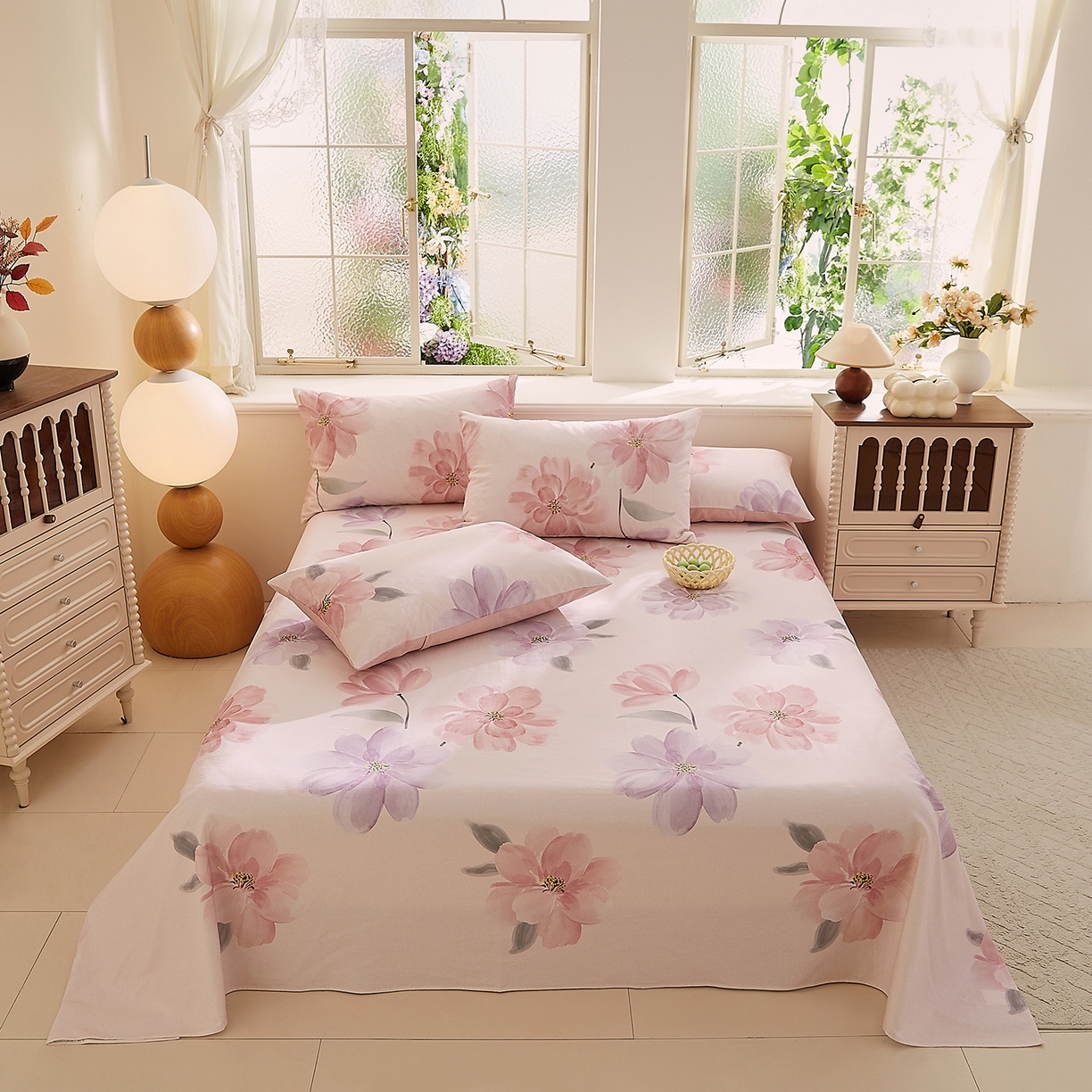 91家纺网 家纺一手货源 找家纺 （总）DoDo 兜兜 2025新款全棉纯棉磨毛印花单床单 床单单件