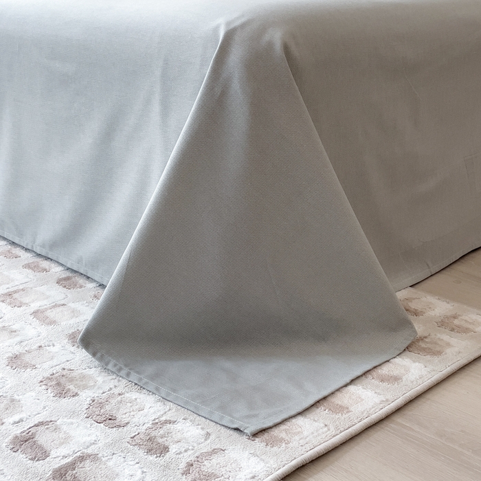 91家纺网 家纺一手货源 找家纺 印季家纺 2025新款生态全棉纯棉磨毛混纺欧式花边款四件套 卡萨（蓝）