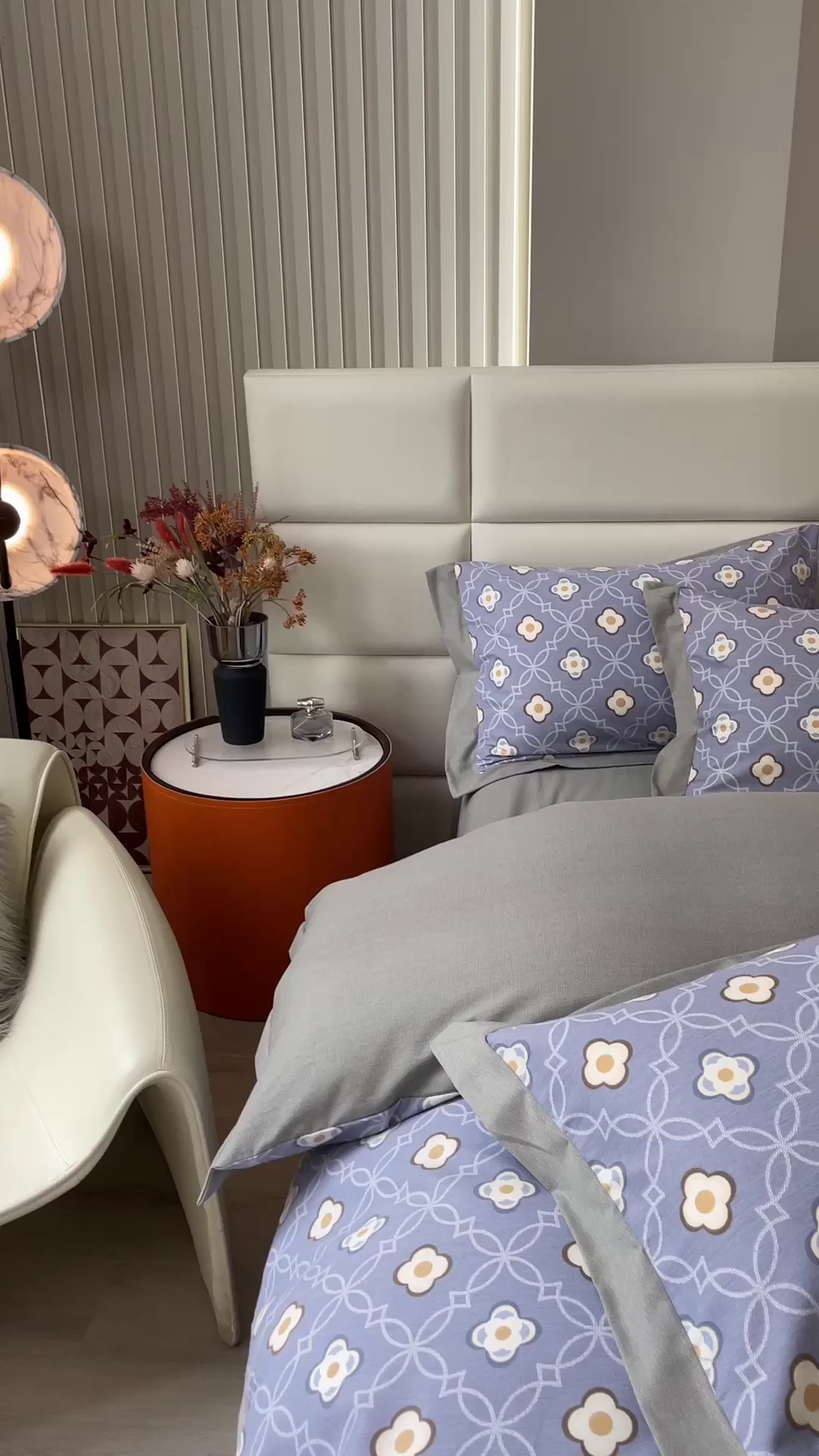 91家纺网 家纺一手货源 找家纺 印季家纺 2025新款生态全棉纯棉磨毛混纺欧式花边款四件套 卡萨（蓝）