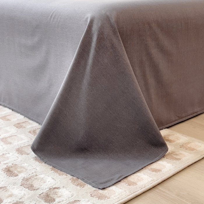 91家纺网 家纺一手货源 找家纺 印季家纺 2025新款生态全棉纯棉磨毛混纺欧式花边款四件套 蓝影花