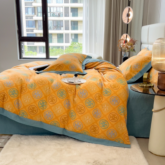 91家纺网 家纺一手货源 找家纺 印季家纺 2025新款生态全棉纯棉磨毛混纺欧式花边款四件套 罗本