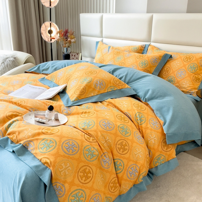 91家纺网 家纺一手货源 找家纺 印季家纺 2025新款生态全棉纯棉磨毛混纺欧式花边款四件套 罗本