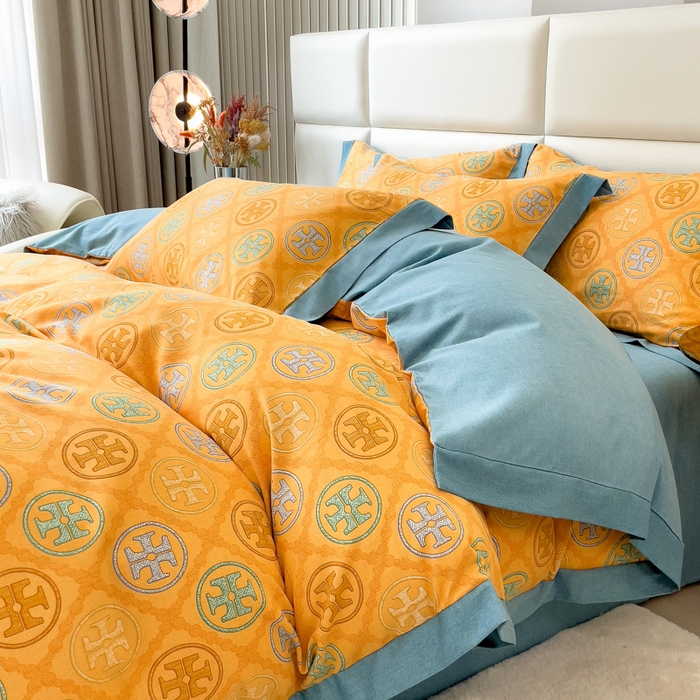 91家纺网 家纺一手货源 找家纺 印季家纺 2025新款生态全棉纯棉磨毛混纺欧式花边款四件套 罗本